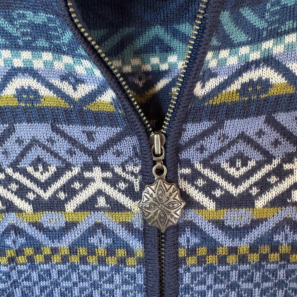 ICELANDIC DESIGNS Fair Isle Wool Full Zip Sweater - Picture 6 of 17